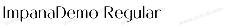 ImpanaDemo Regular字体转换